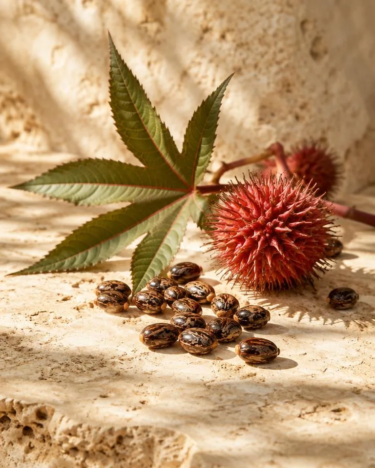 Castor botanicals on sunlit stone